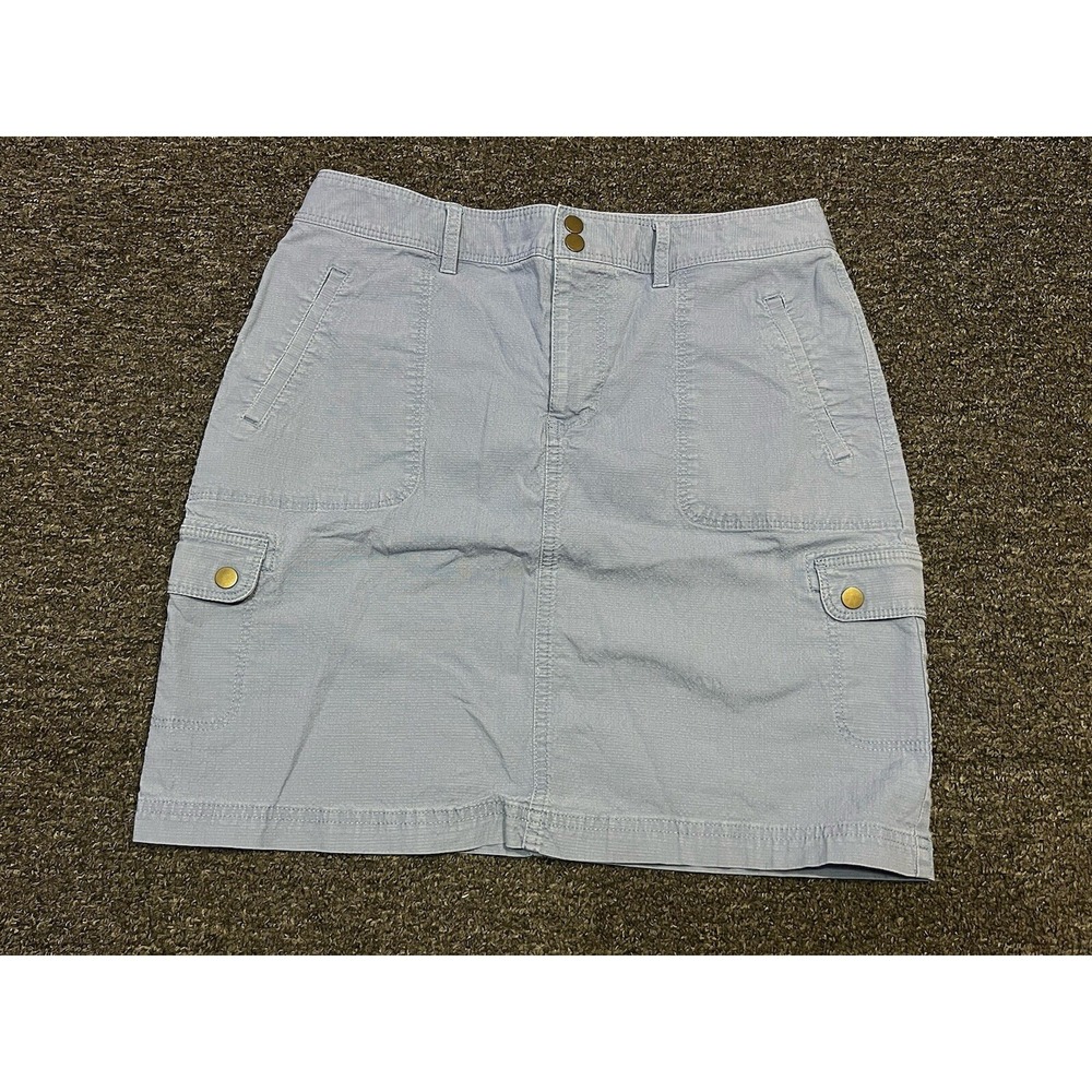 LL Bean "Favorite Fit " Cotton Sport Outdoor Skirt Light Blue Size 8